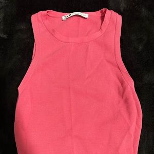 zara crop knitted top